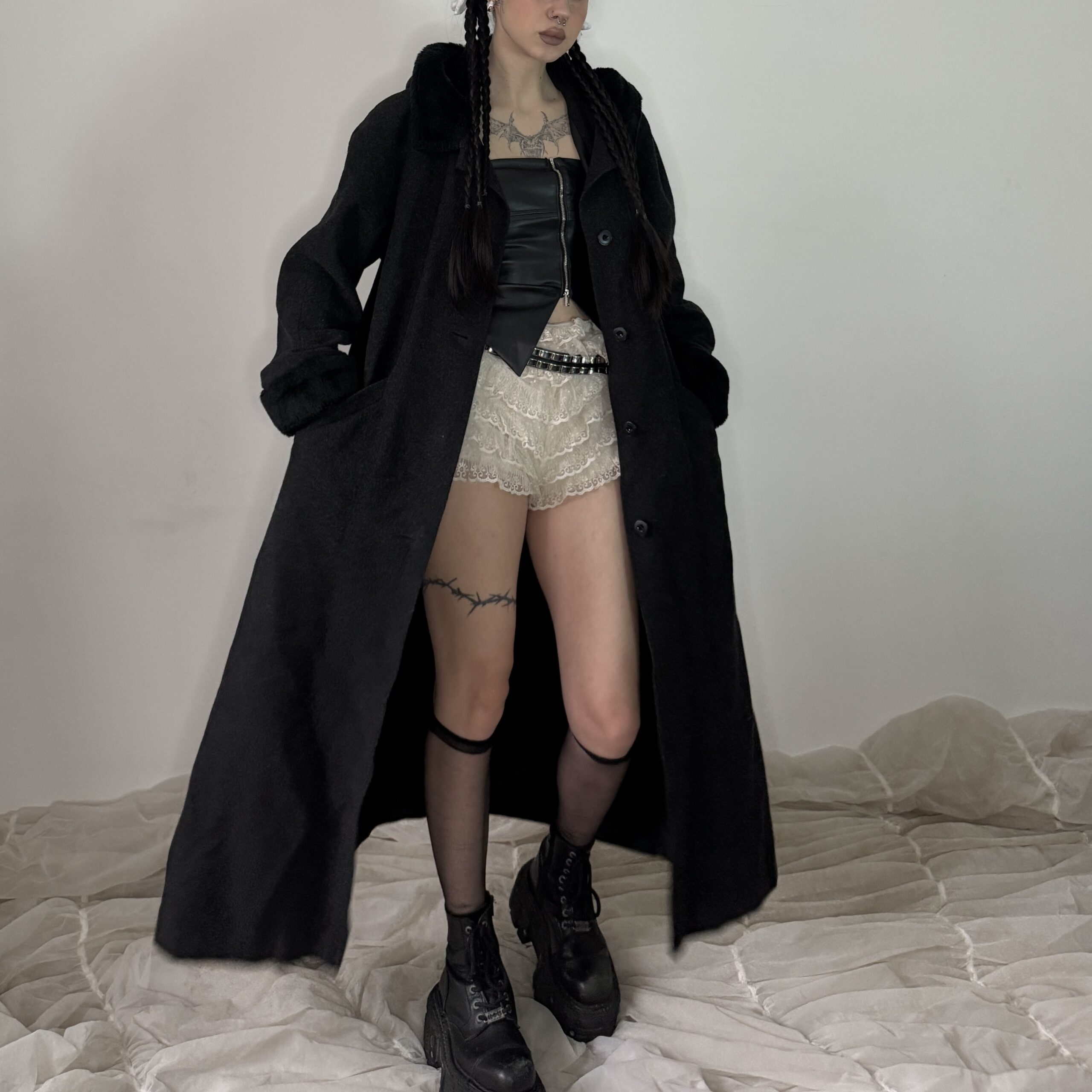 WOOL COAT w FUR DETAILS - Obrázek 2