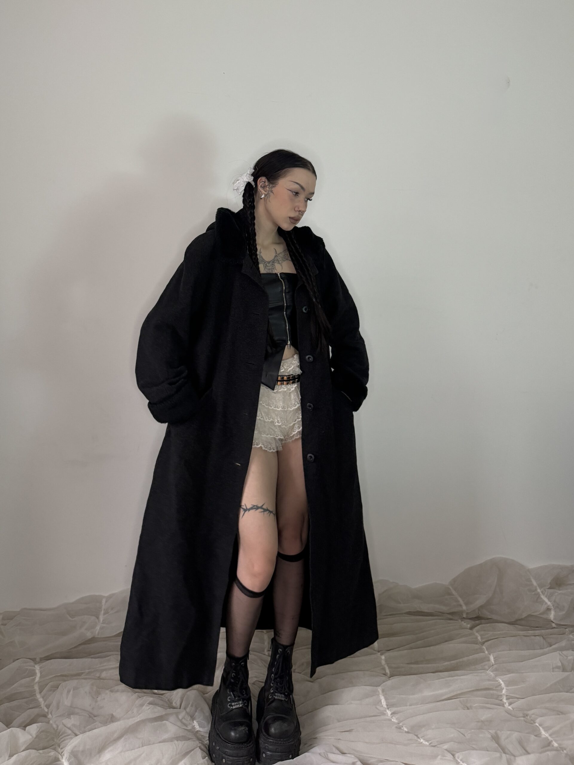 WOOL COAT w FUR DETAILS - Obrázek 8