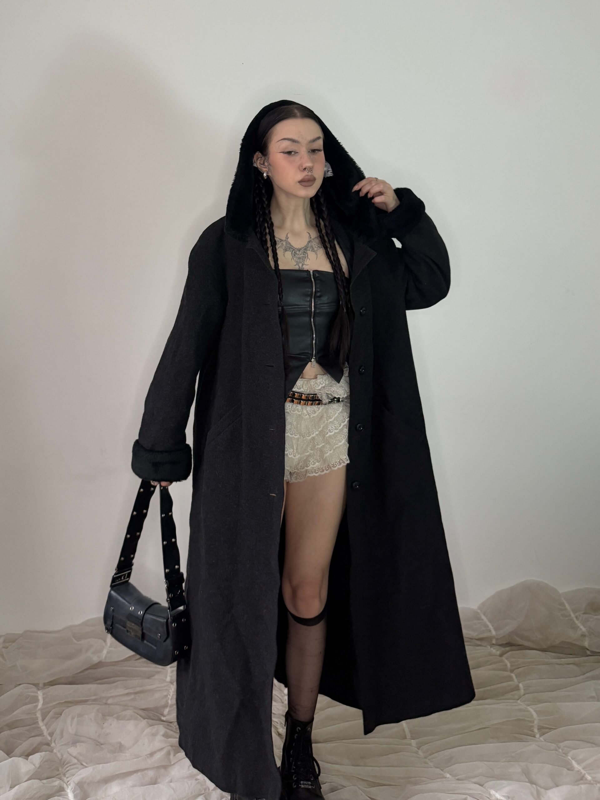 WOOL COAT w FUR DETAILS - Obrázek 11
