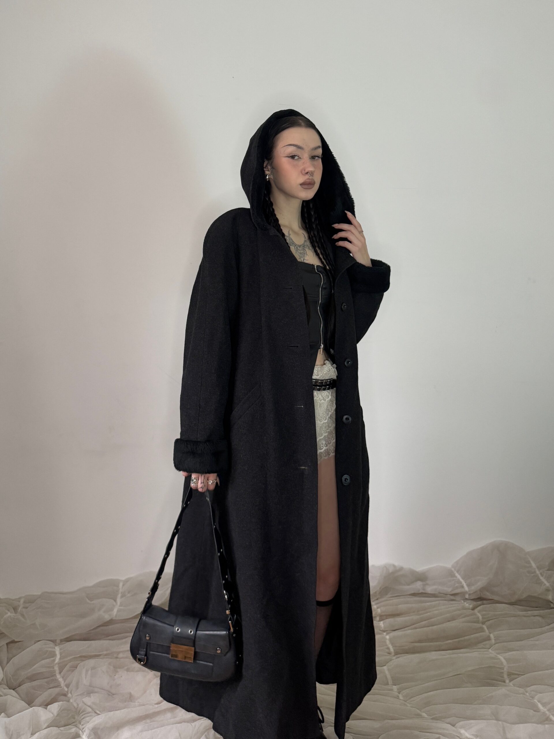 WOOL COAT w FUR DETAILS - Obrázek 9