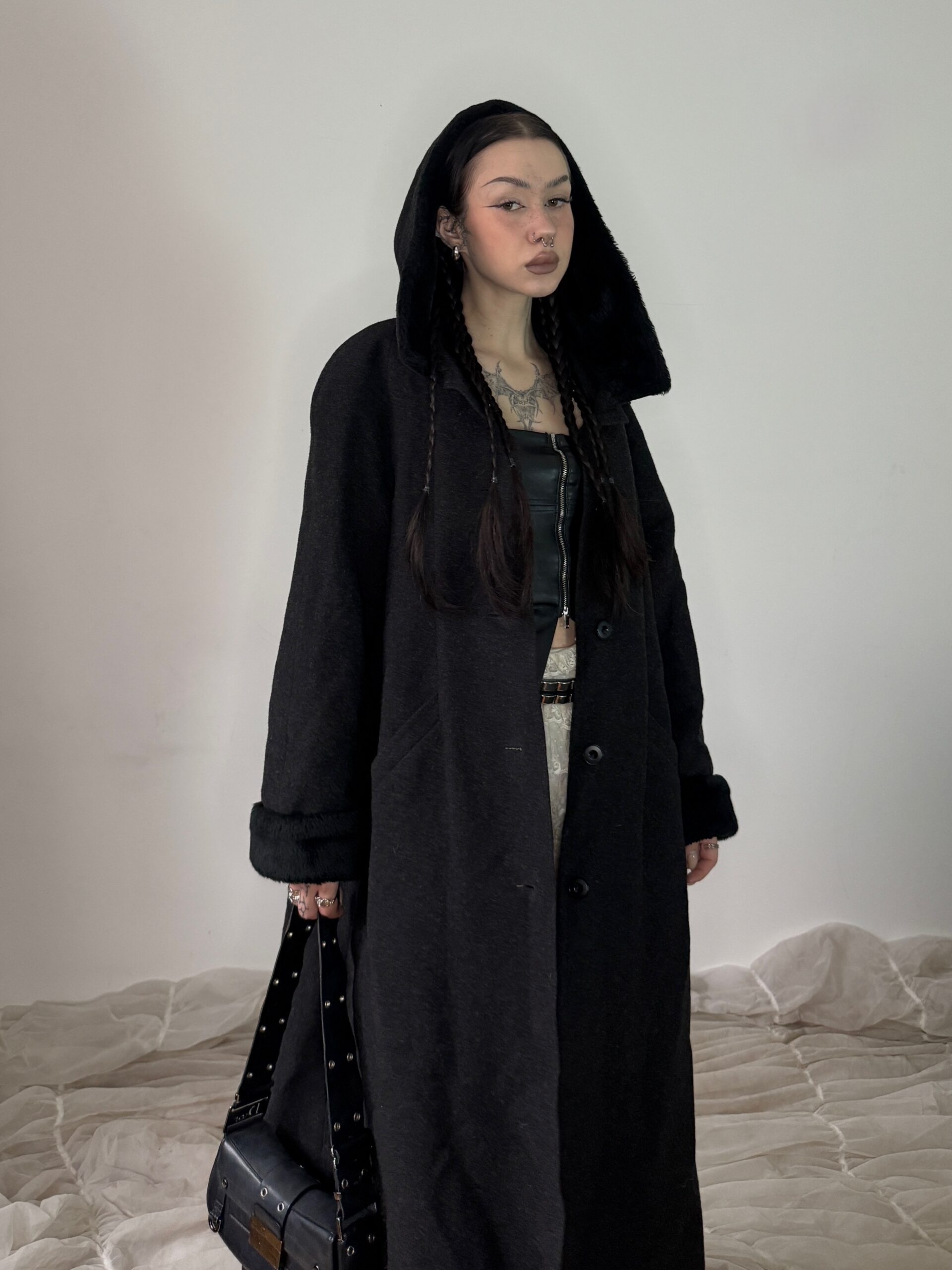 WOOL COAT w FUR DETAILS - Obrázek 7