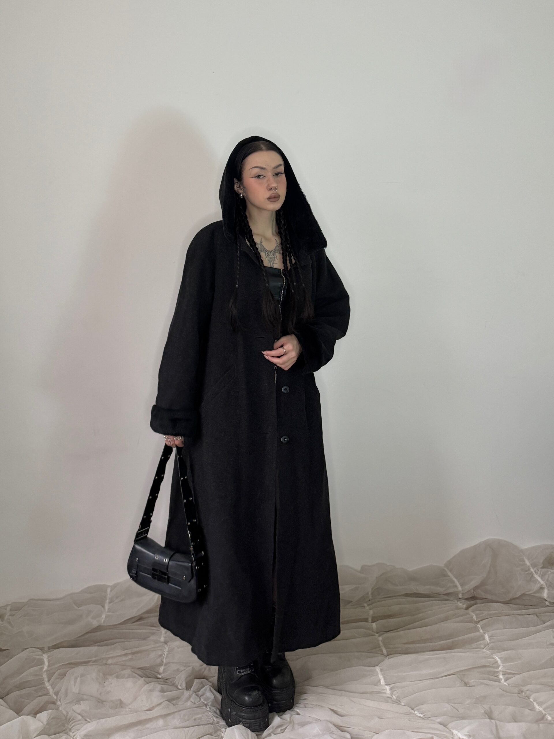 WOOL COAT w FUR DETAILS - Obrázek 5