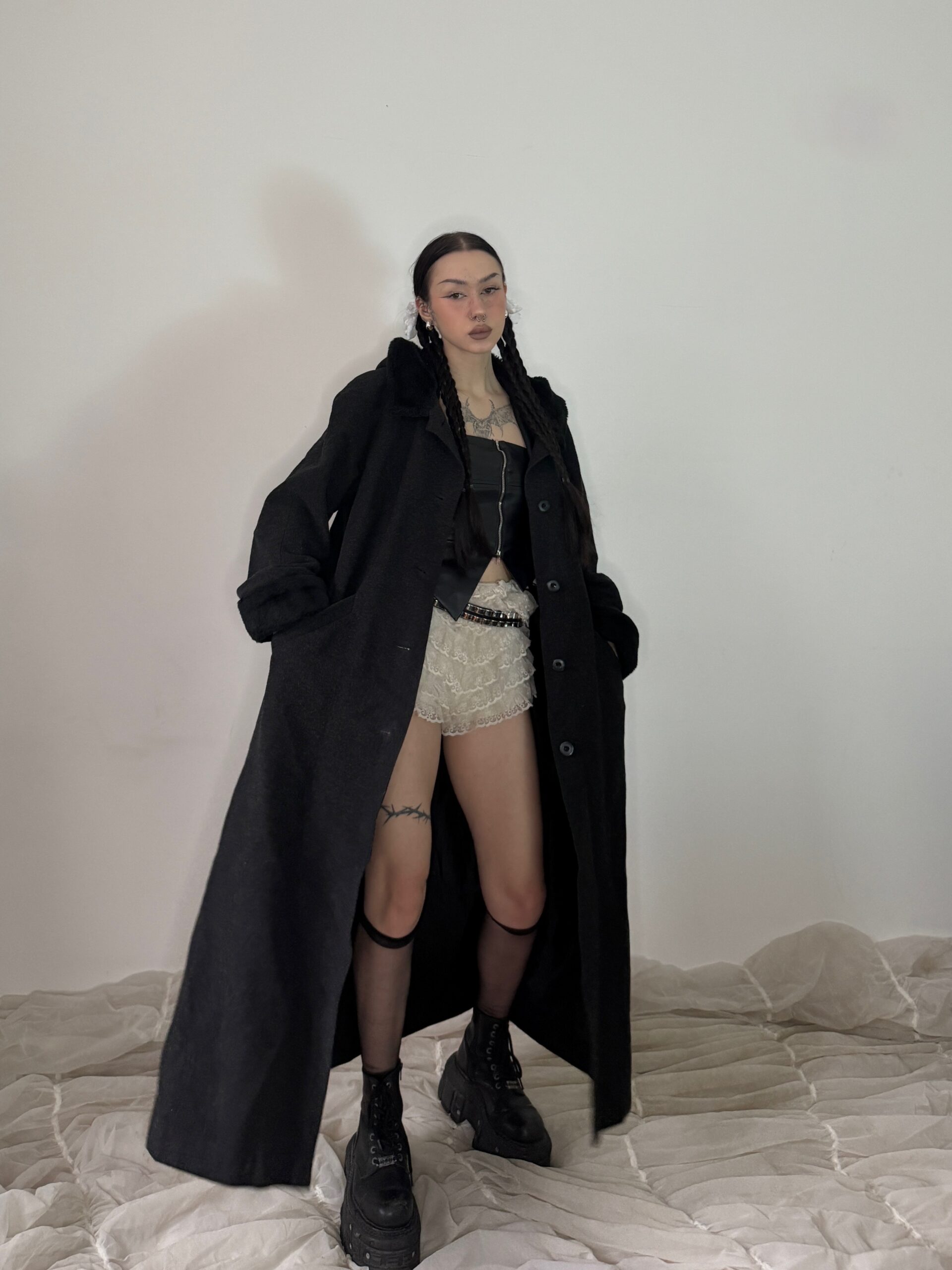 WOOL COAT w FUR DETAILS - Obrázek 3