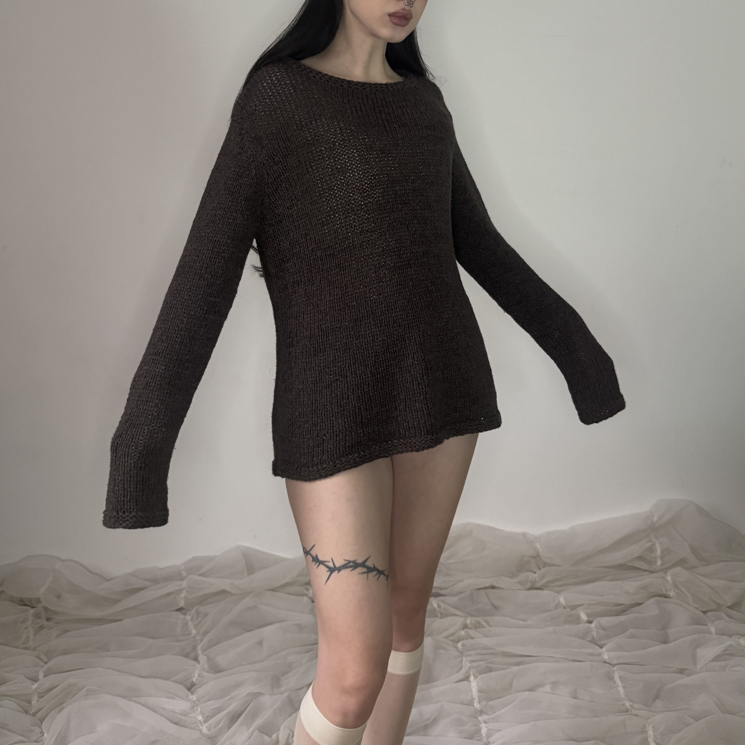 BROWN SWEATER - Obrázek 4