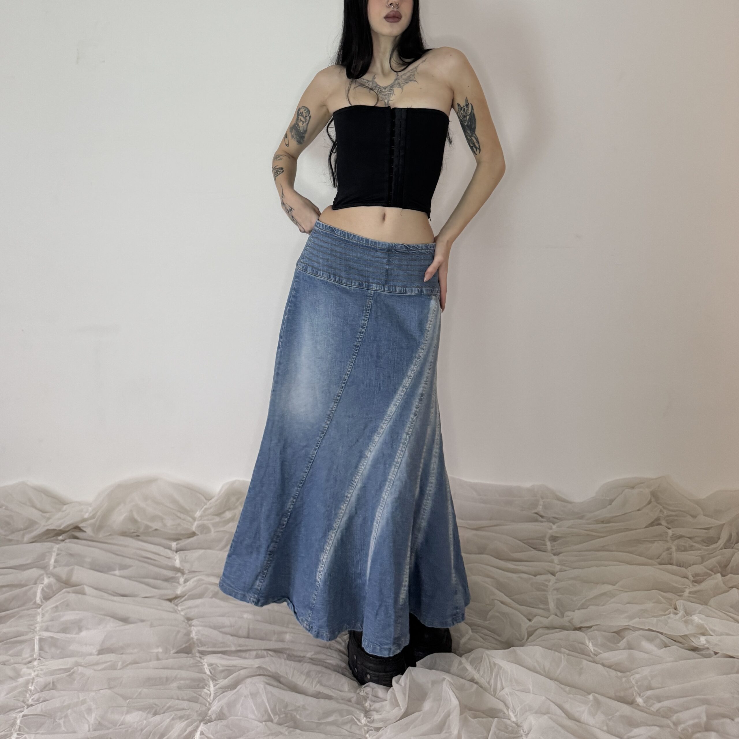 MAXI DENIM SKIRT