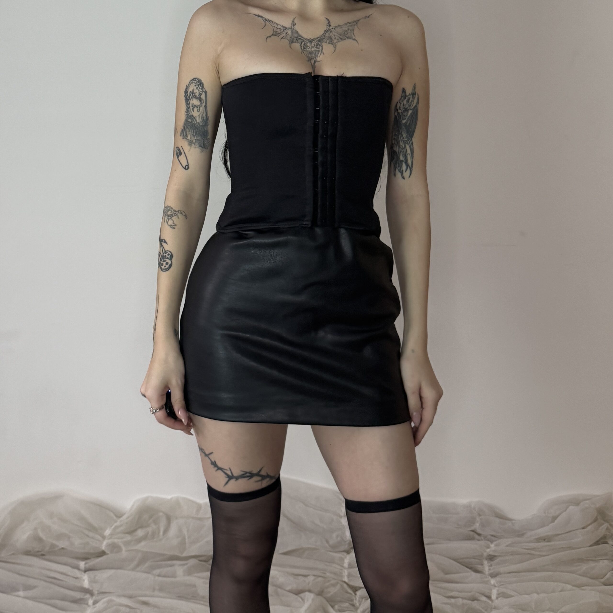 faux LEATHER SKIRT