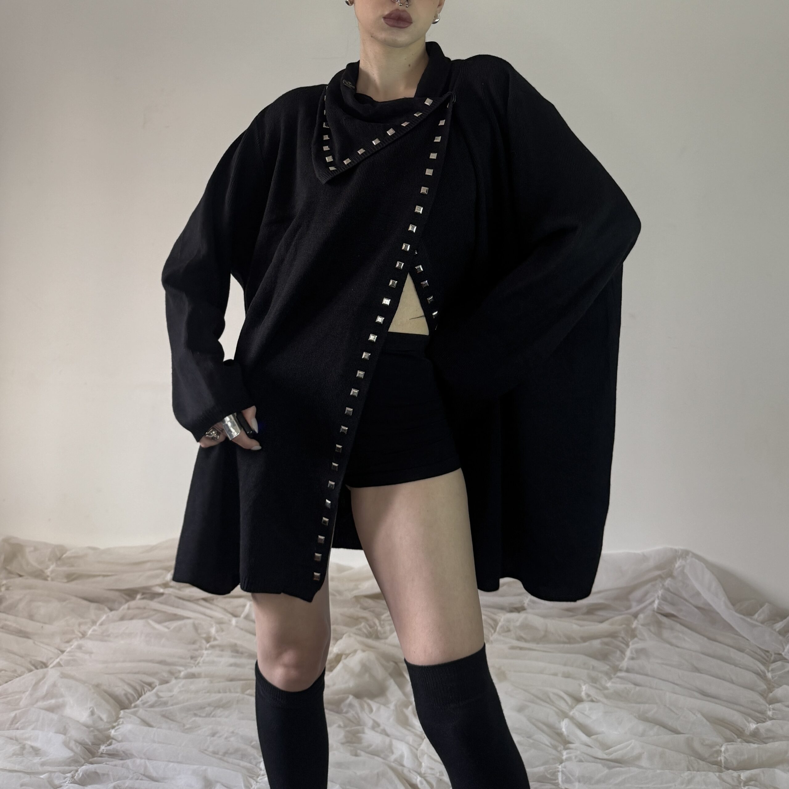 BLACK SWEATER w STUDS