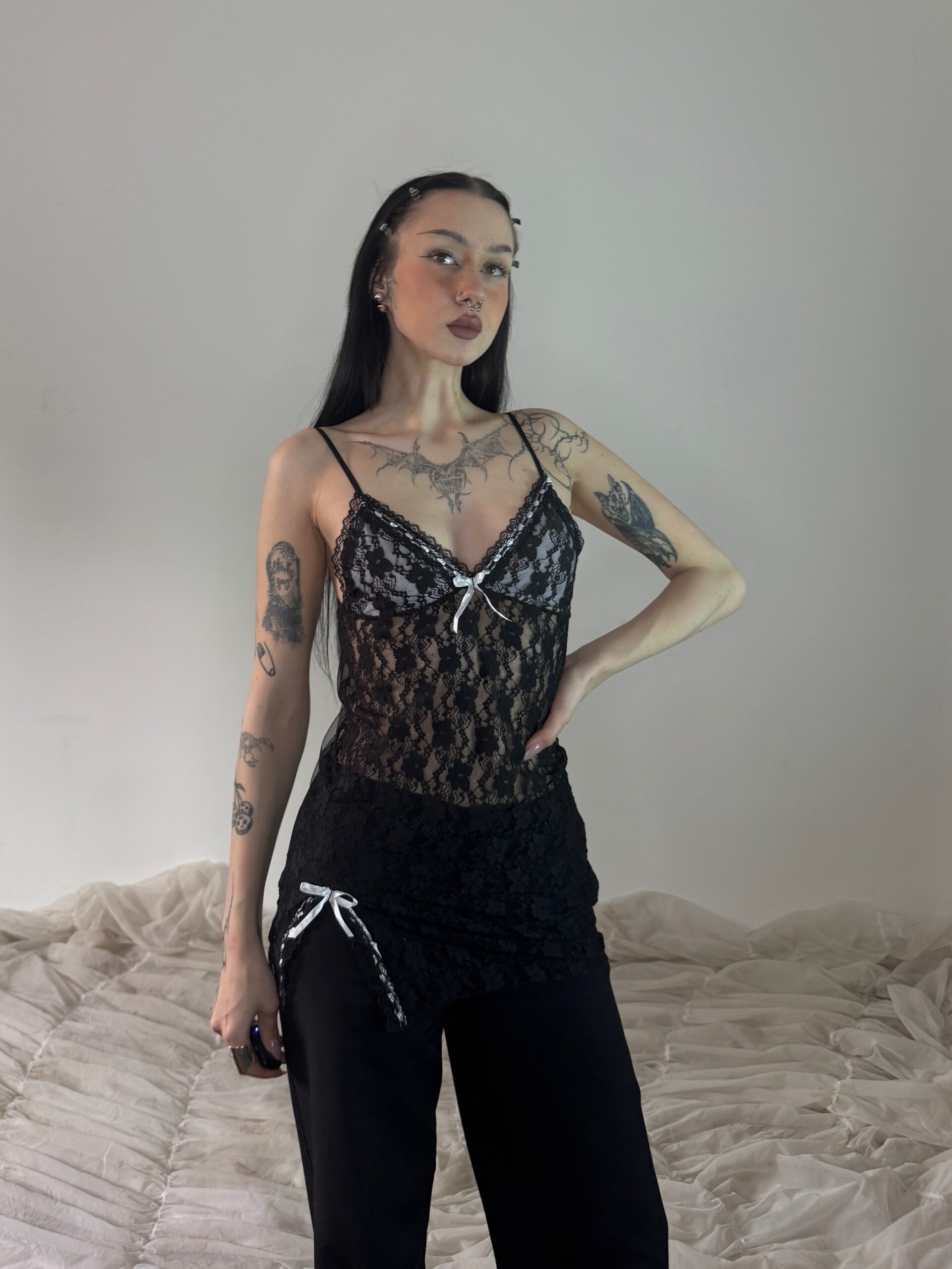 Y2K LACE TOP - Obrázek 3